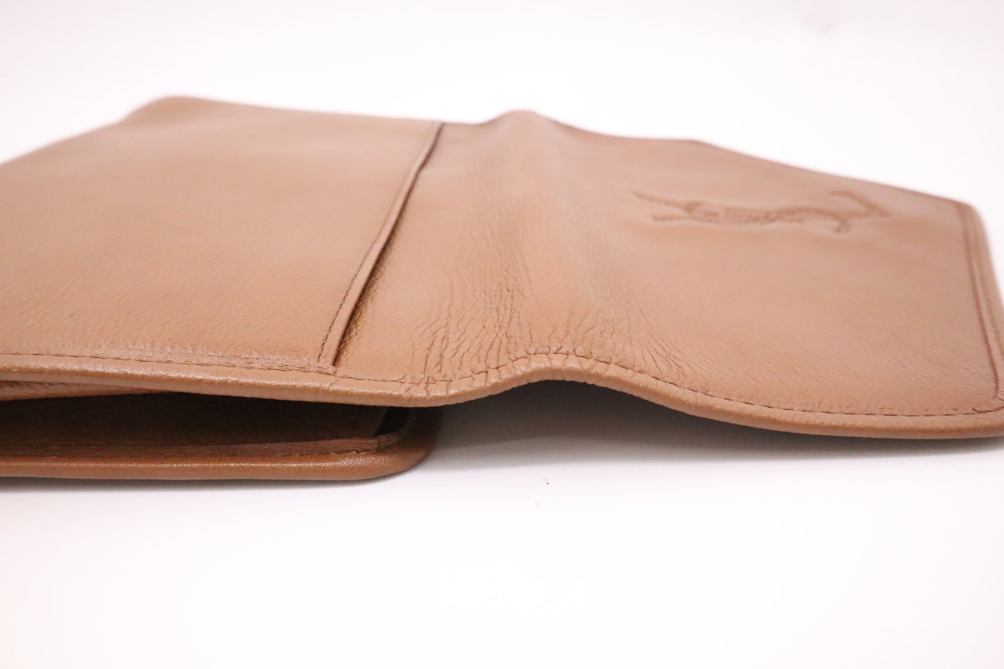 YSL Saint Laurent Clutch in Brown Leather