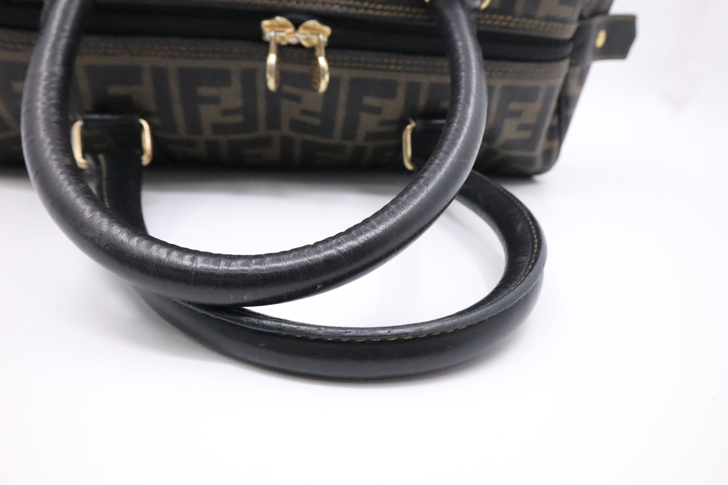 Fendi Boston Bag in Zucca Coated Canvas