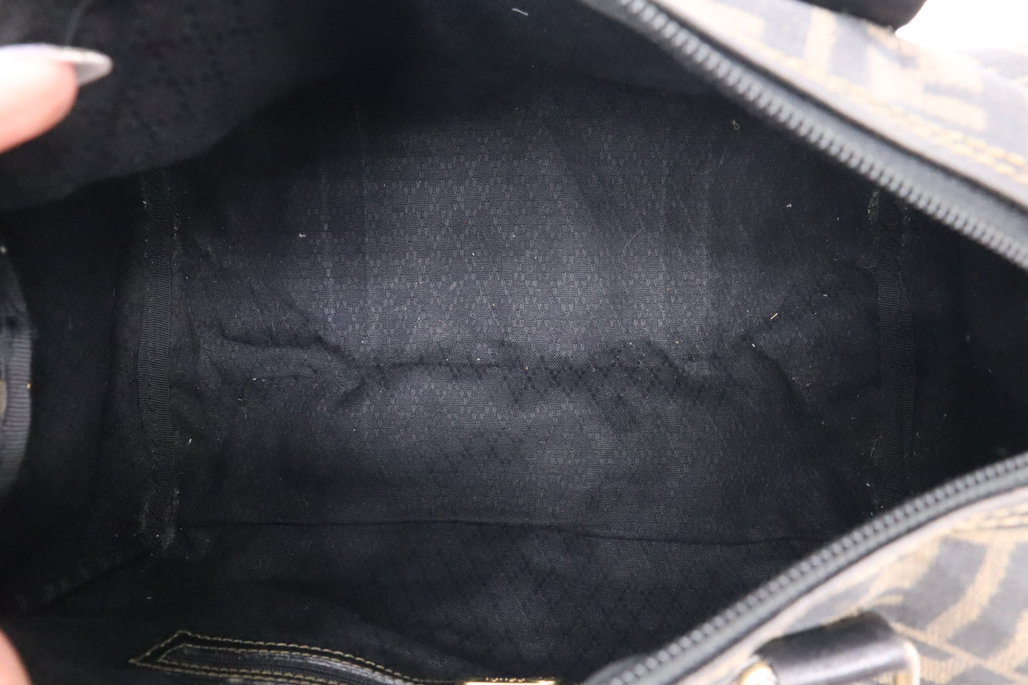 Fendi Boston Bag in Zucca Coated Canvas