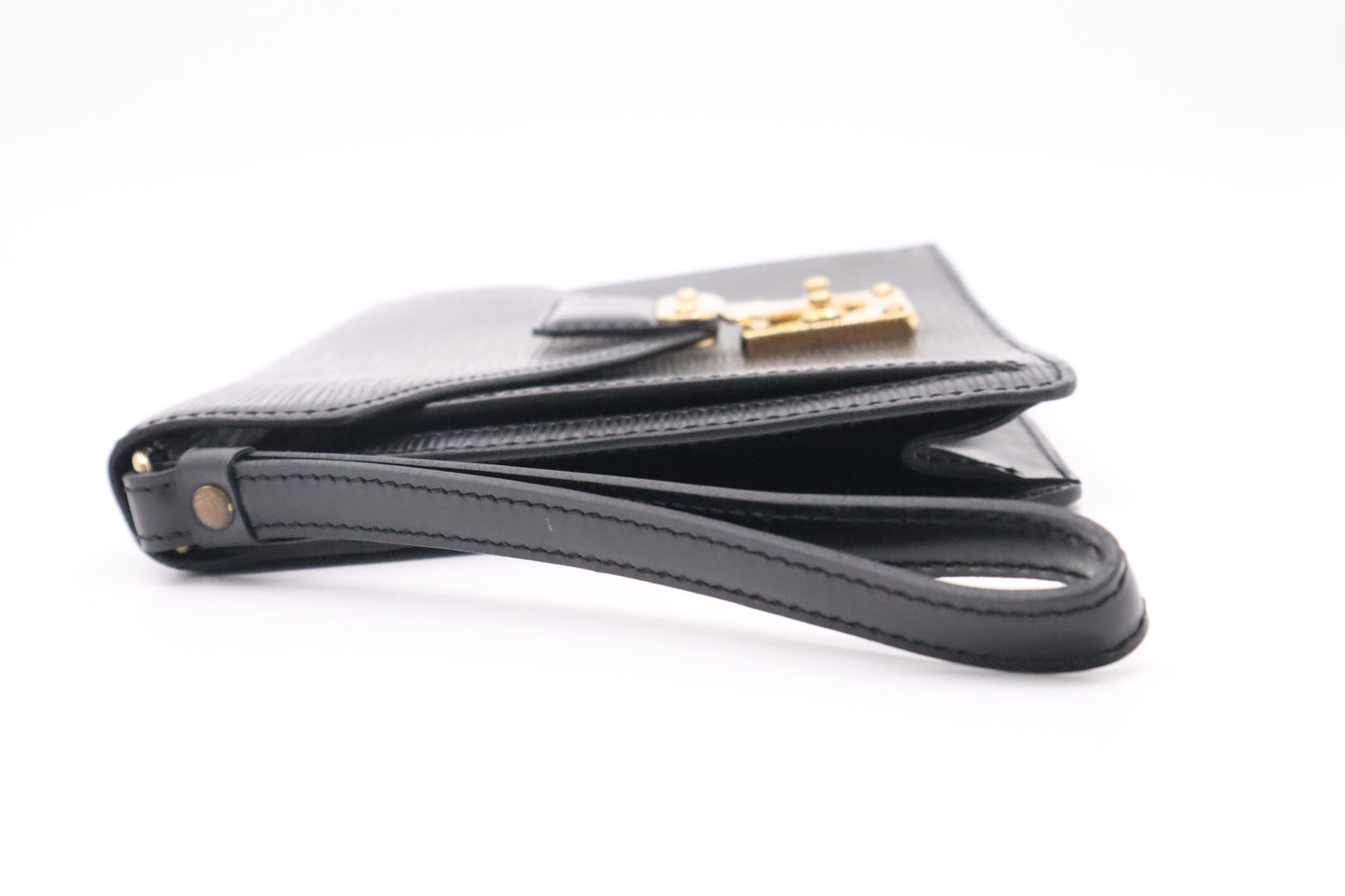 Louis Vuitton Sellier Dragonne in Black Epi Leather