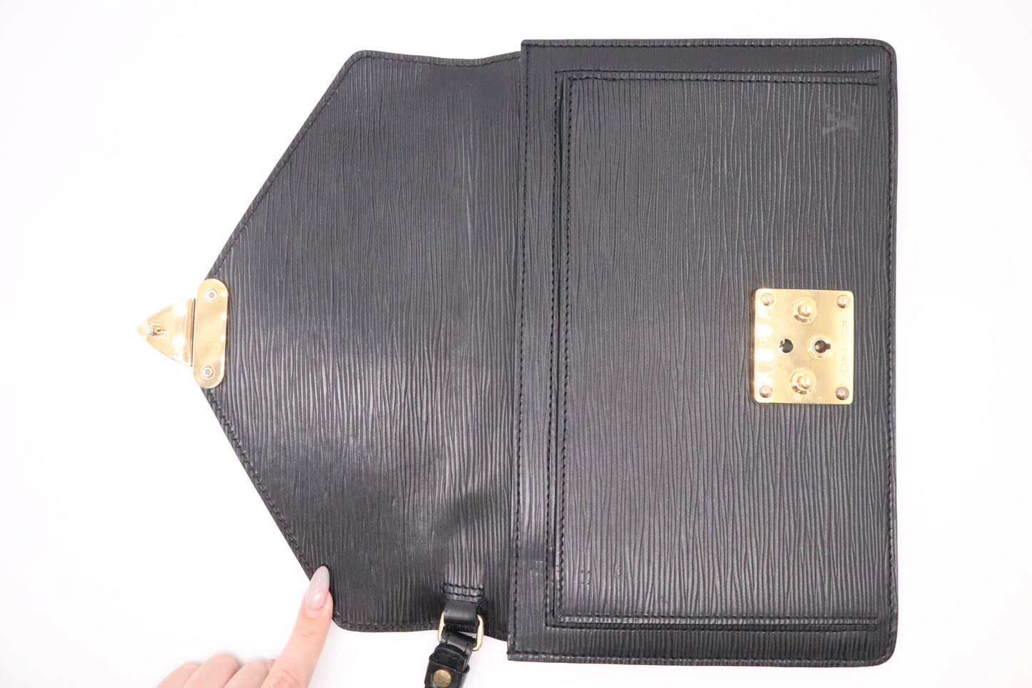Louis Vuitton Sellier Dragonne in Black Epi Leather