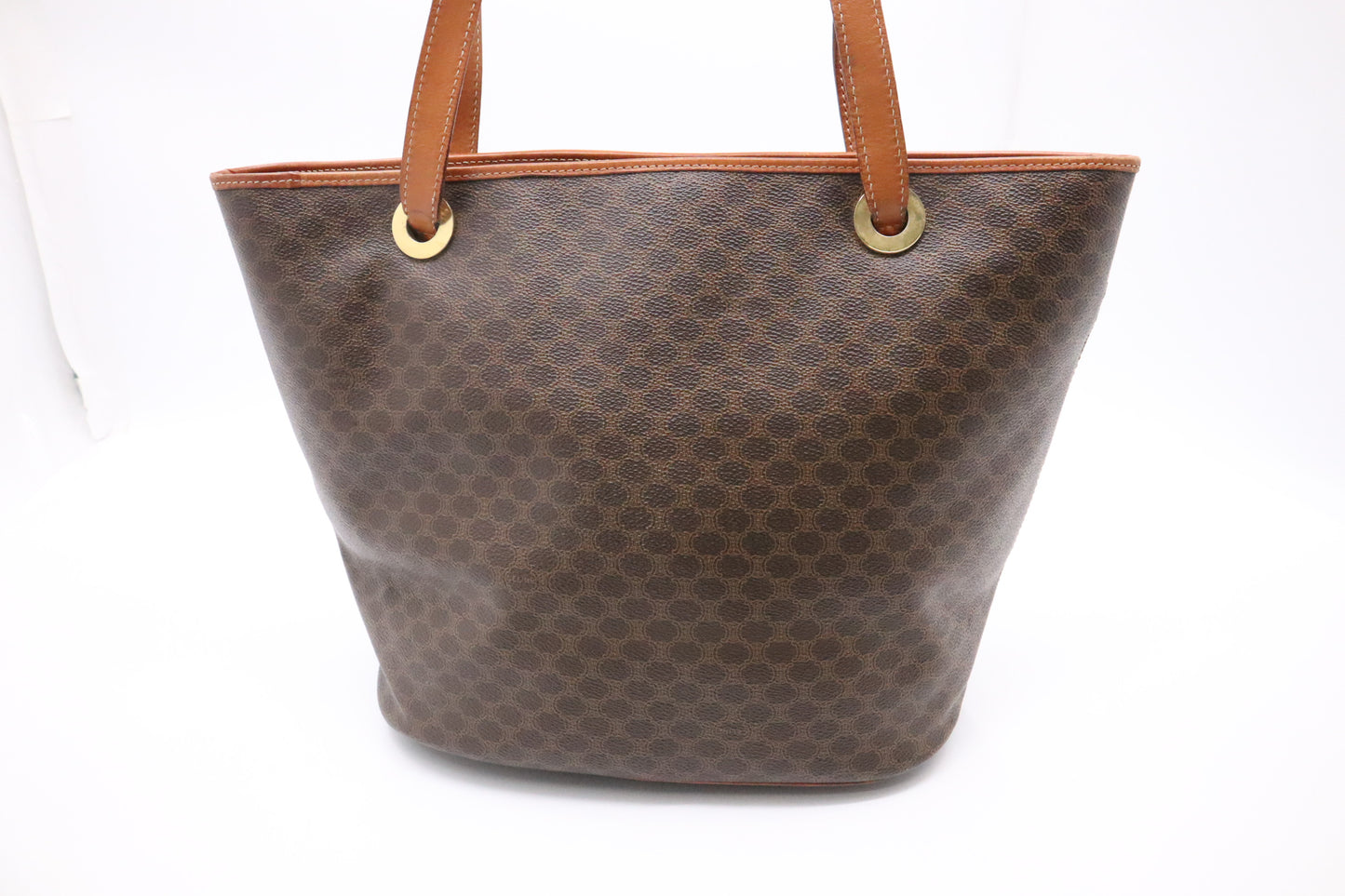 Celine Tote in Brown Macadam Canvas
