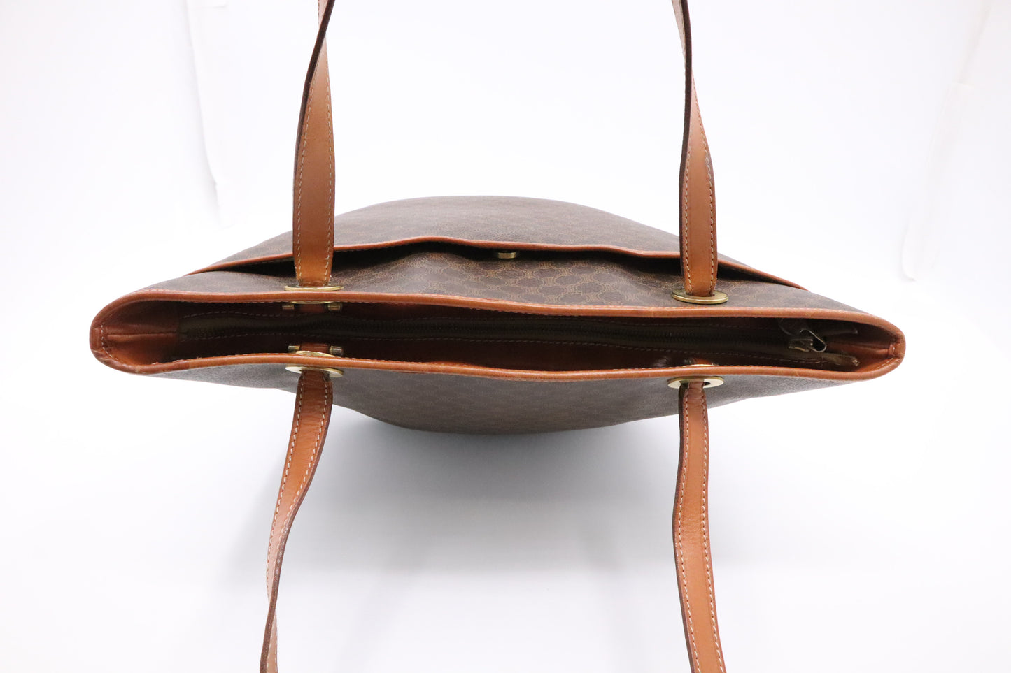 Celine Tote in Brown Macadam Canvas