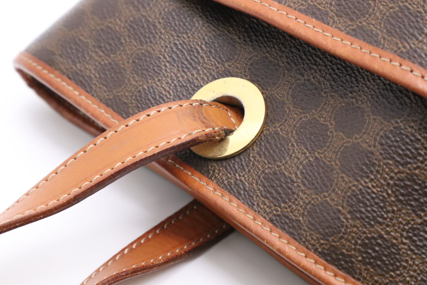 Celine Tote in Brown Macadam Canvas