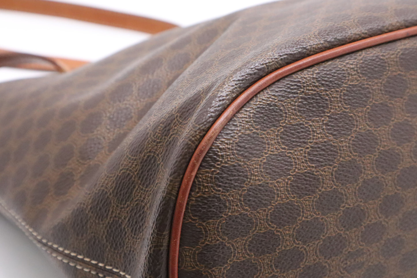 Celine Tote in Brown Macadam Canvas