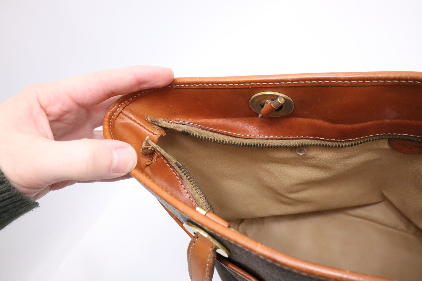 Celine Tote in Brown Macadam Canvas