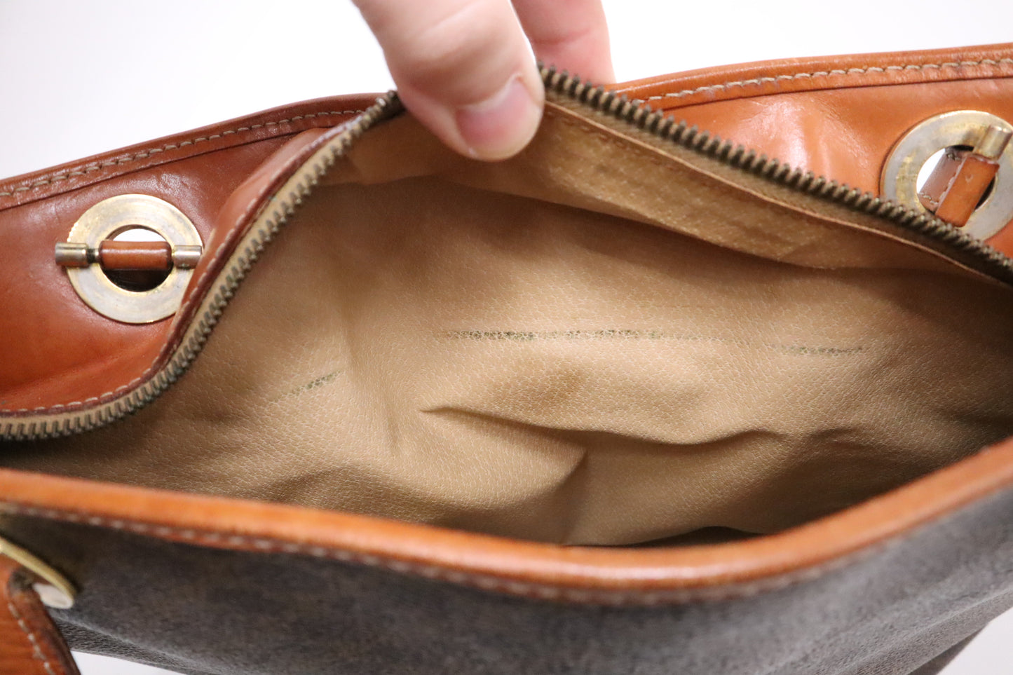 Celine Tote in Brown Macadam Canvas
