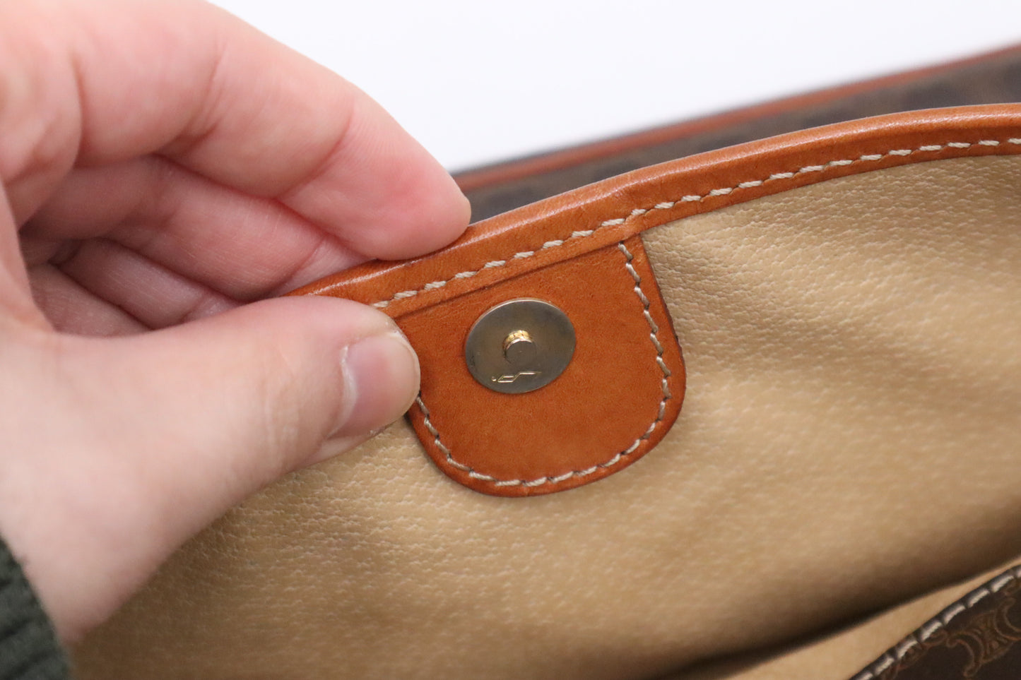 Celine Tote in Brown Macadam Canvas