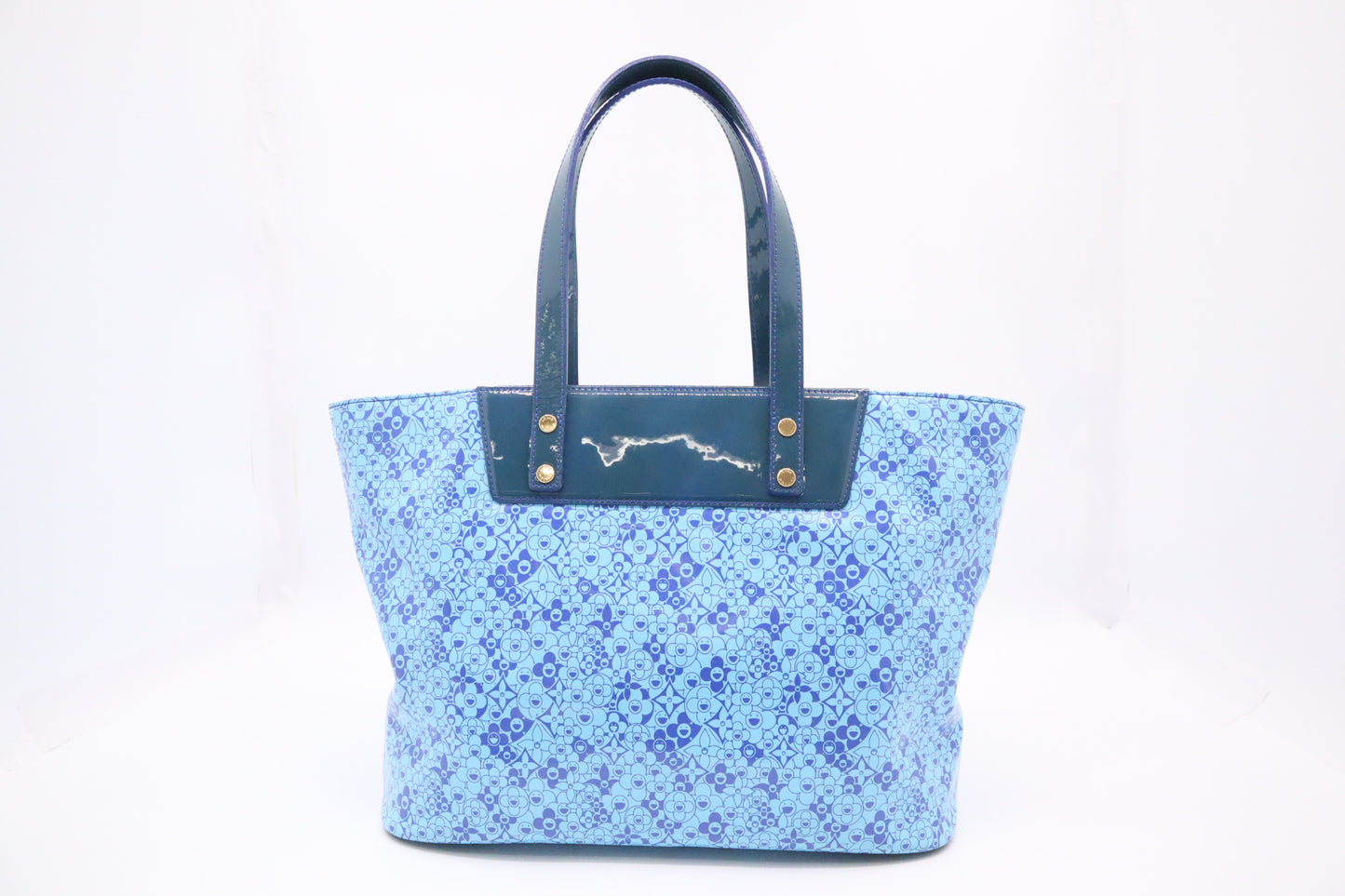 Louis Vuitton Cosmic Blossom Tote in Blue Vinyl Canvas