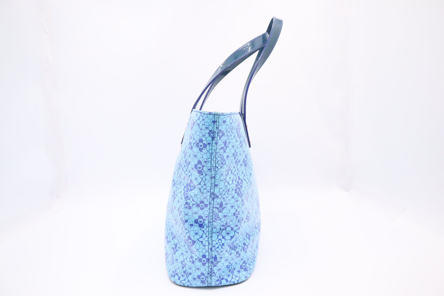 Louis Vuitton Cosmic Blossom Tote in Blue Vinyl Canvas