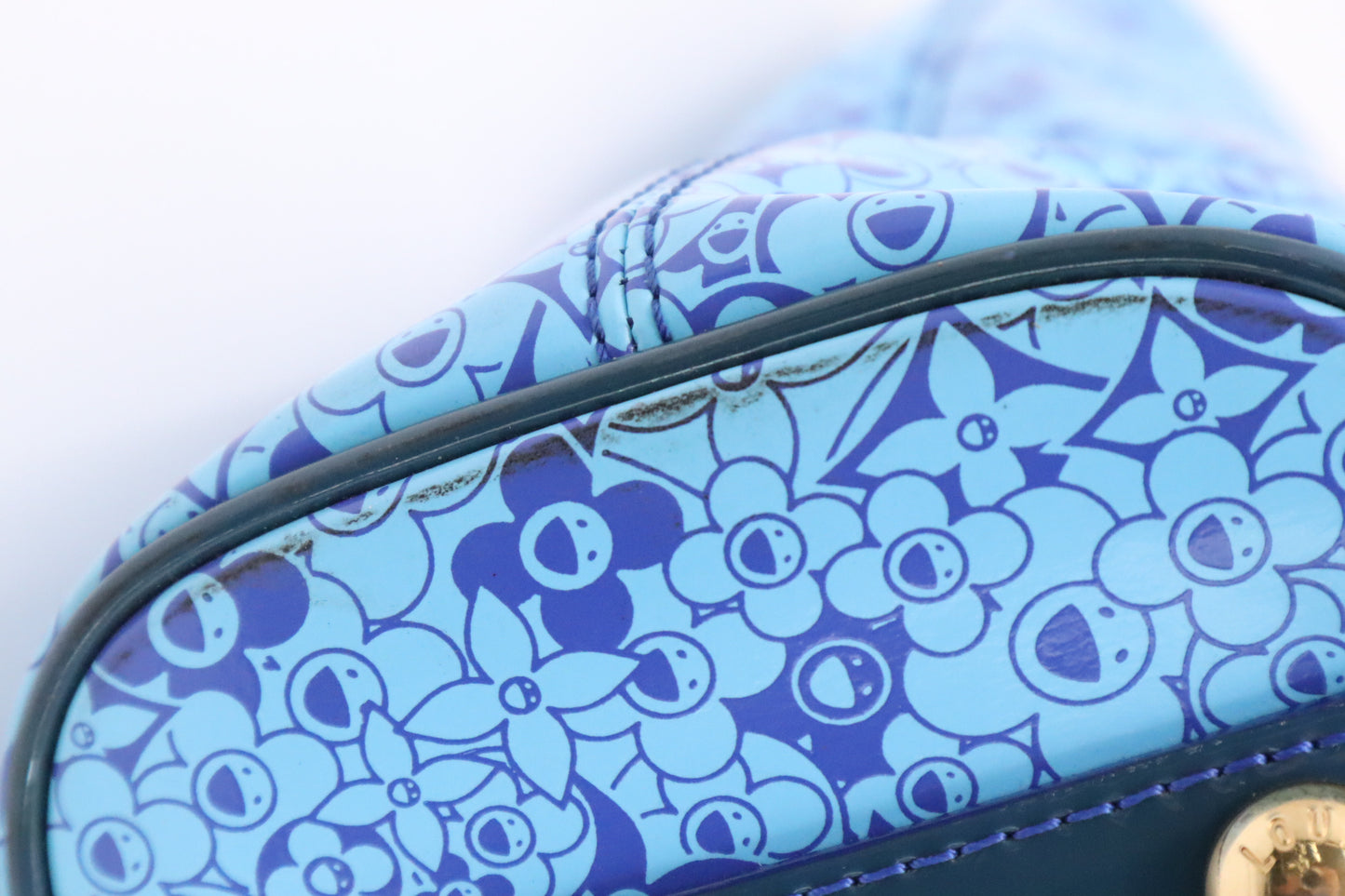 Louis Vuitton Cosmic Blossom Tote in Blue Vinyl Canvas