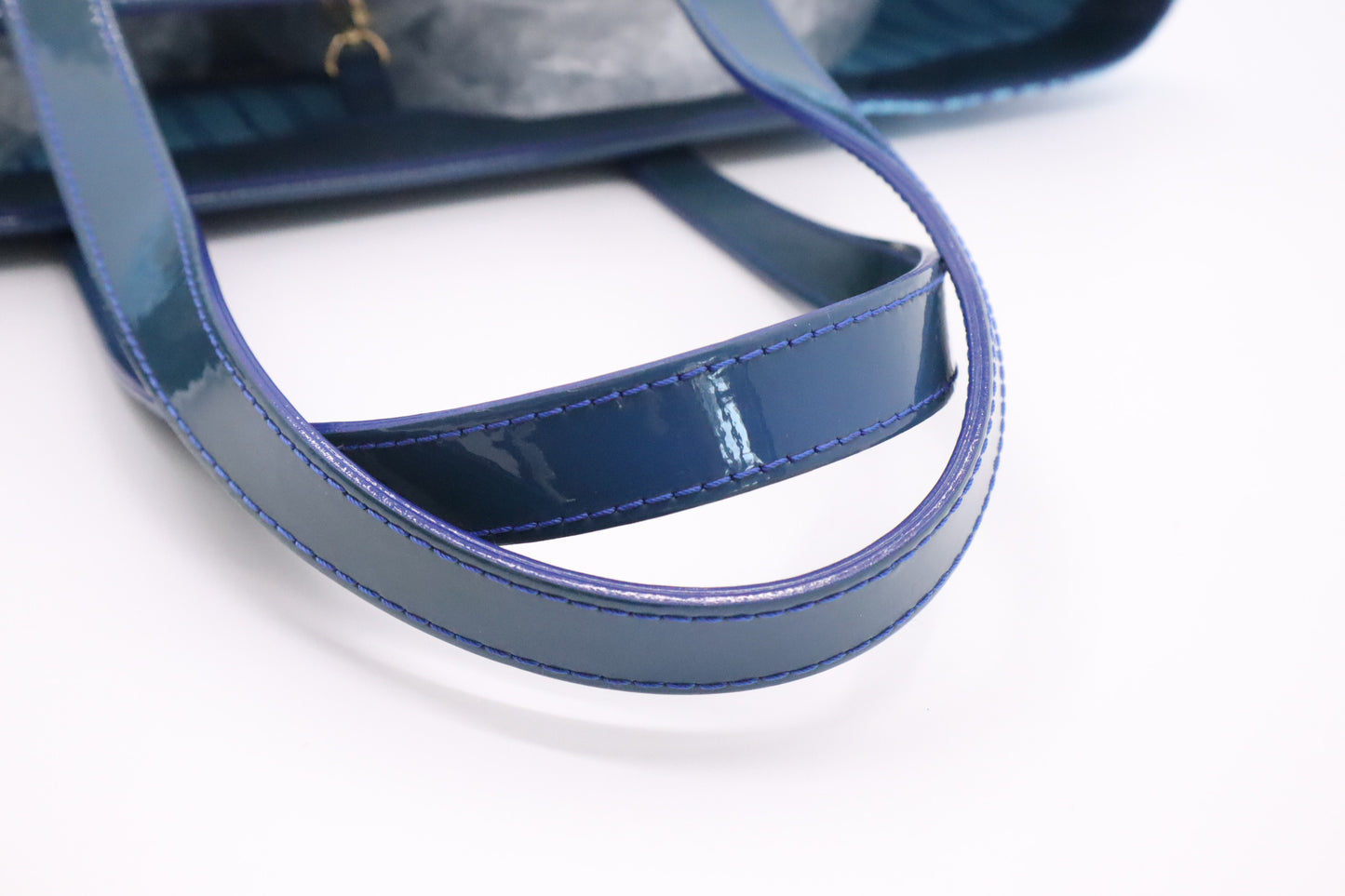 Louis Vuitton Cosmic Blossom Tote in Blue Vinyl Canvas