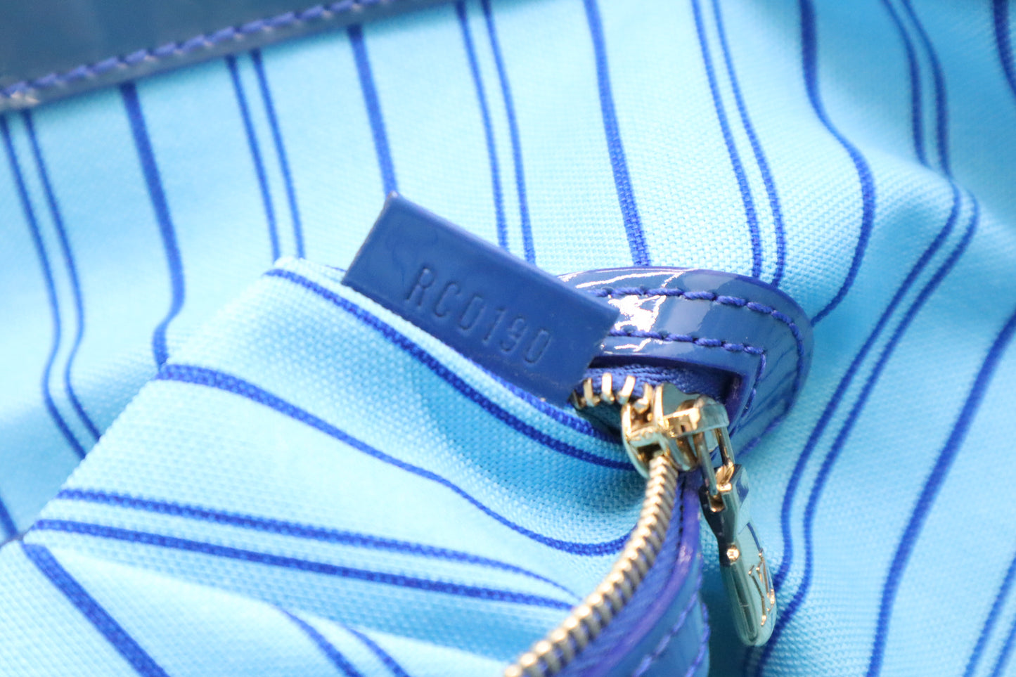 Louis Vuitton Cosmic Blossom Tote in Blue Vinyl Canvas