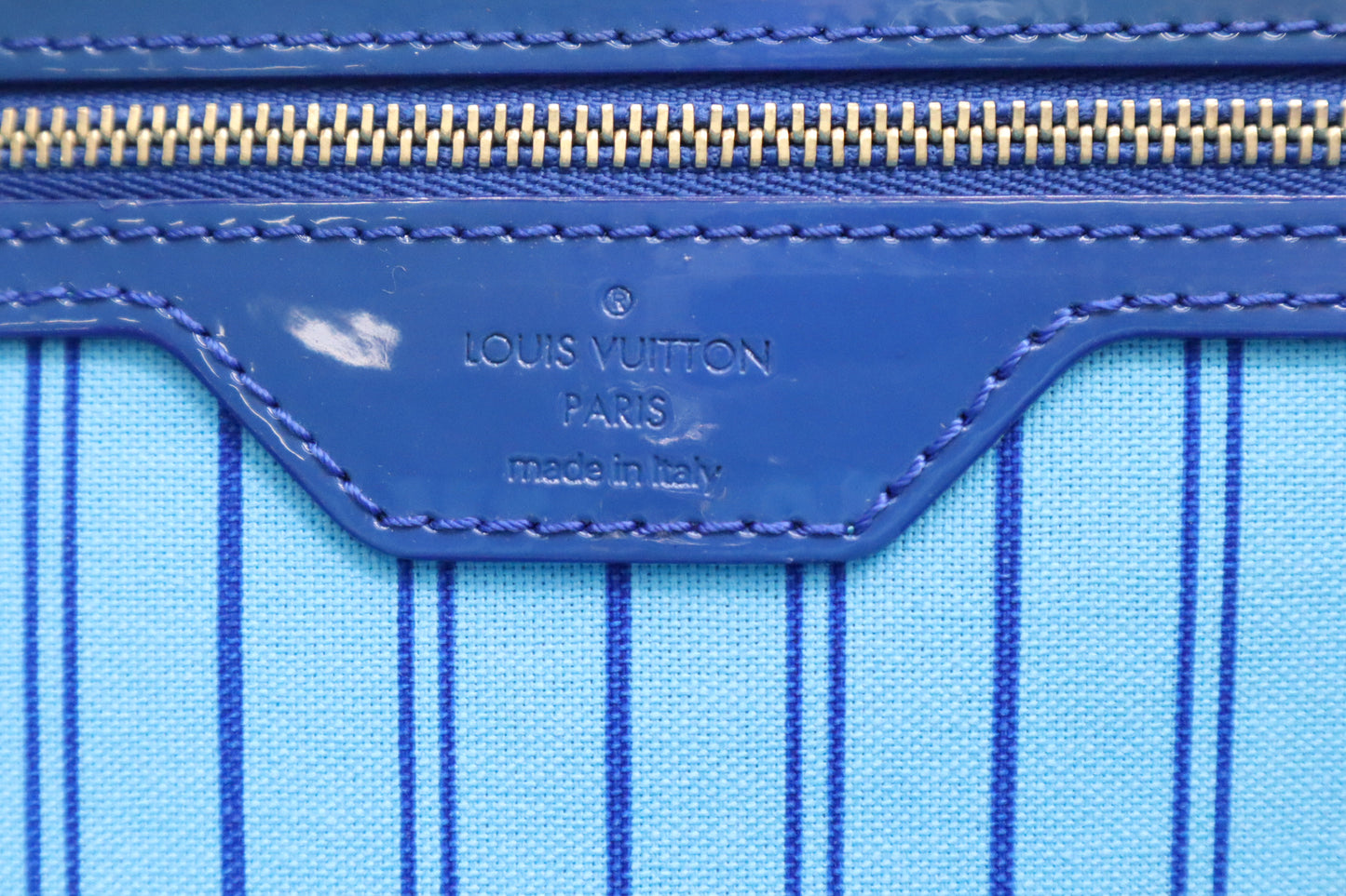 Louis Vuitton Cosmic Blossom Tote in Blue Vinyl Canvas
