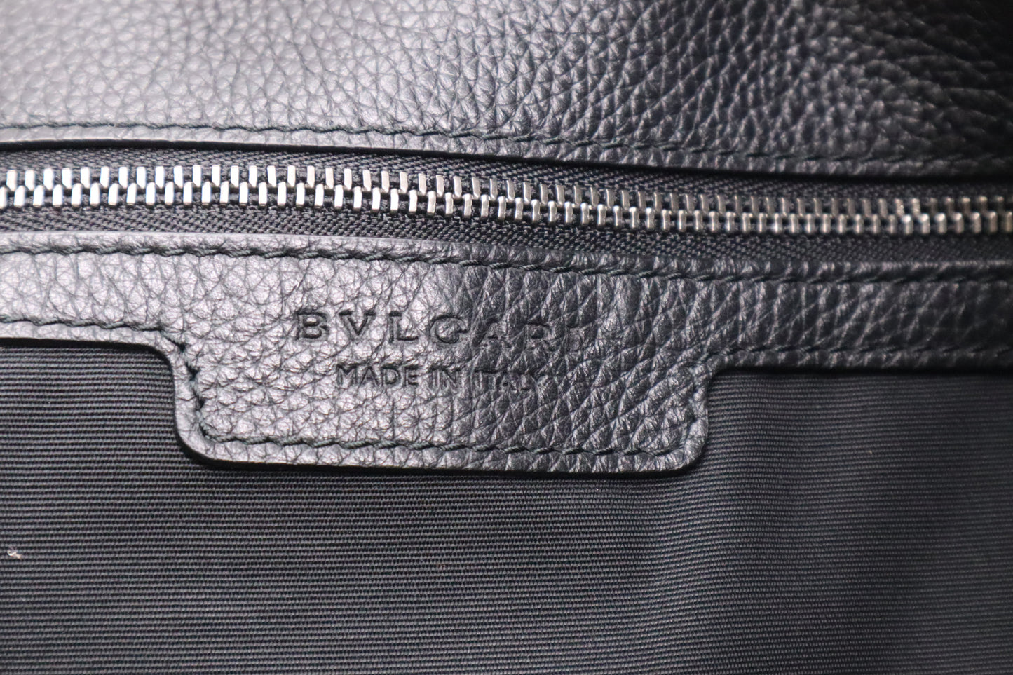 Bvlgari Tote Bag in Black Leather