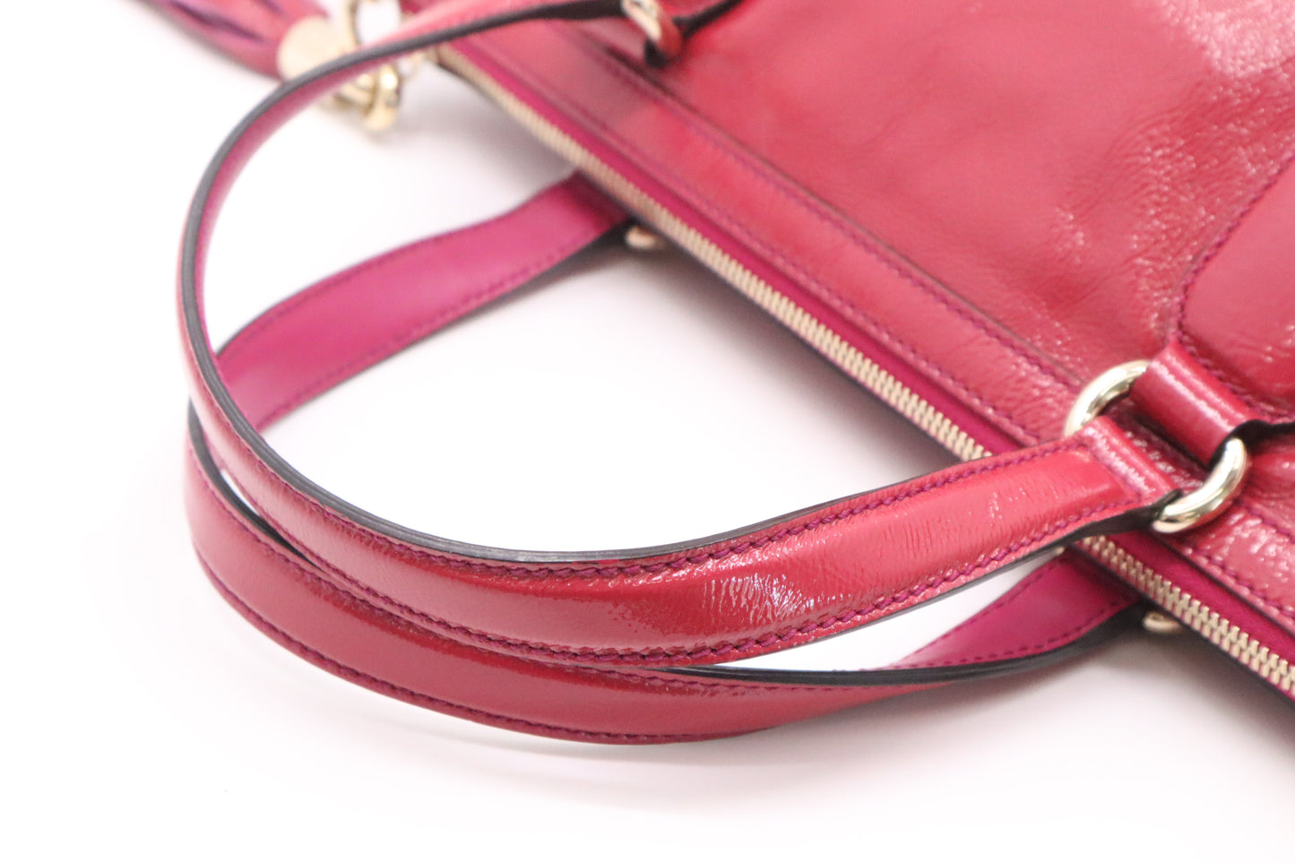 Gucci Soho 2-Way Bag in Pink Patent Leather