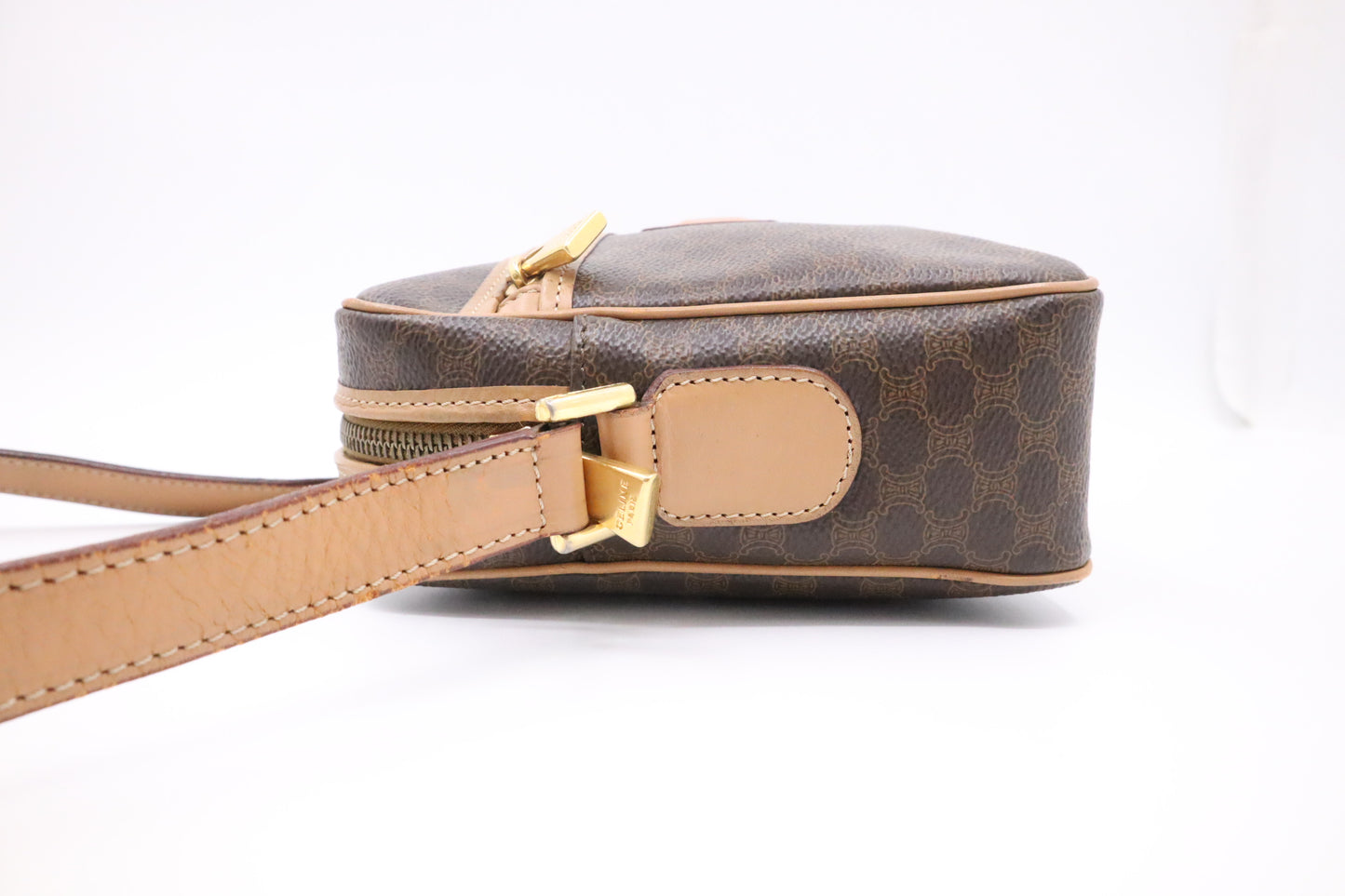 Celine Crossbody Bag in Brown Macadam Canvas