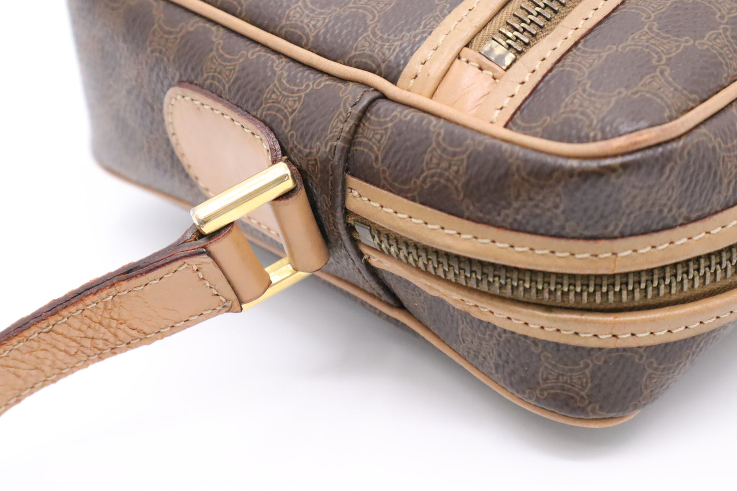 Celine Crossbody Bag in Brown Macadam Canvas