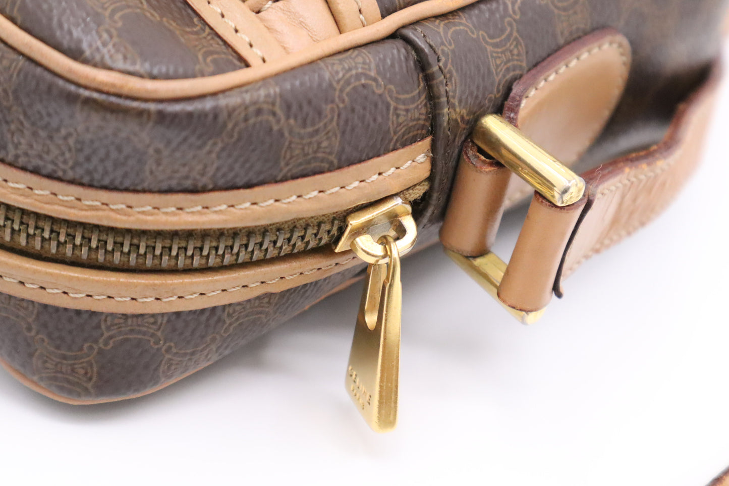 Celine Crossbody Bag in Brown Macadam Canvas