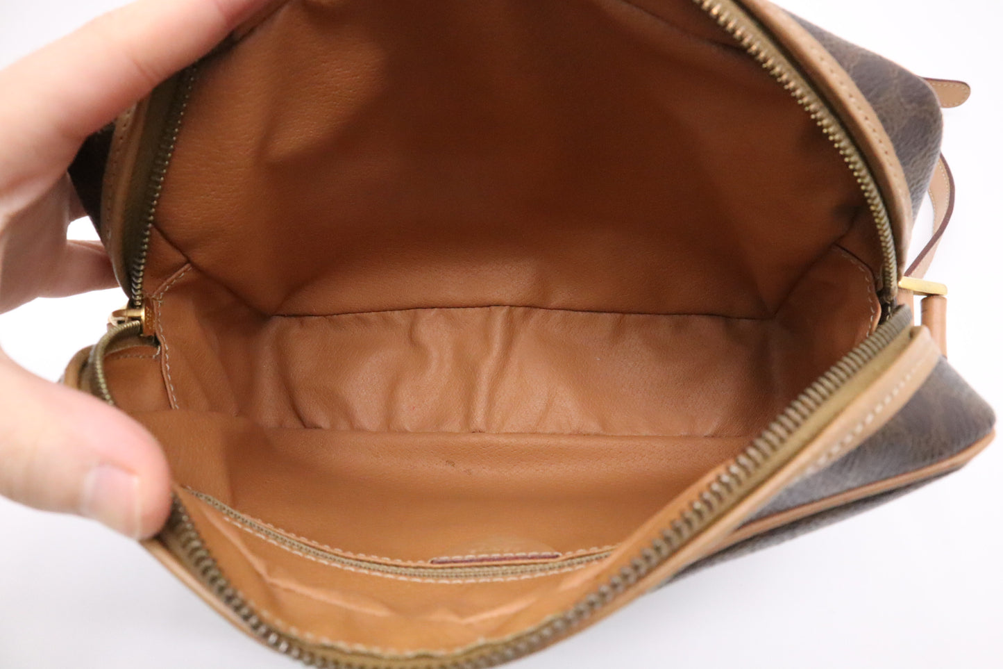 Celine Crossbody Bag in Brown Macadam Canvas
