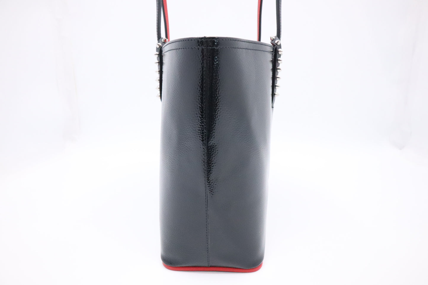 Louboutin Small Cabata in Black Textured Patent Leather
