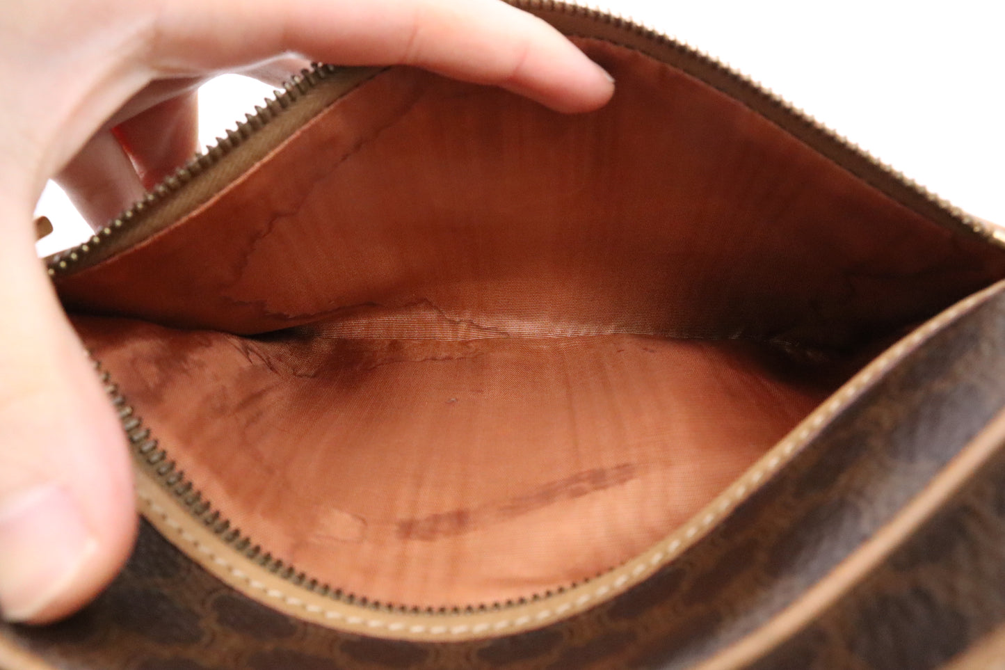 Celine Crossbody Bag in Brown Macadam Canvas