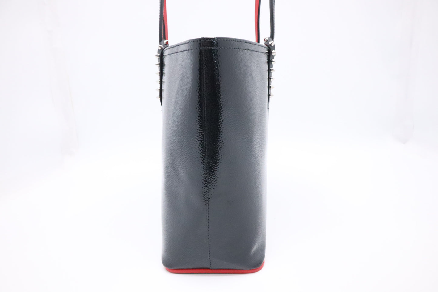 Louboutin Small Cabata in Black Textured Patent Leather