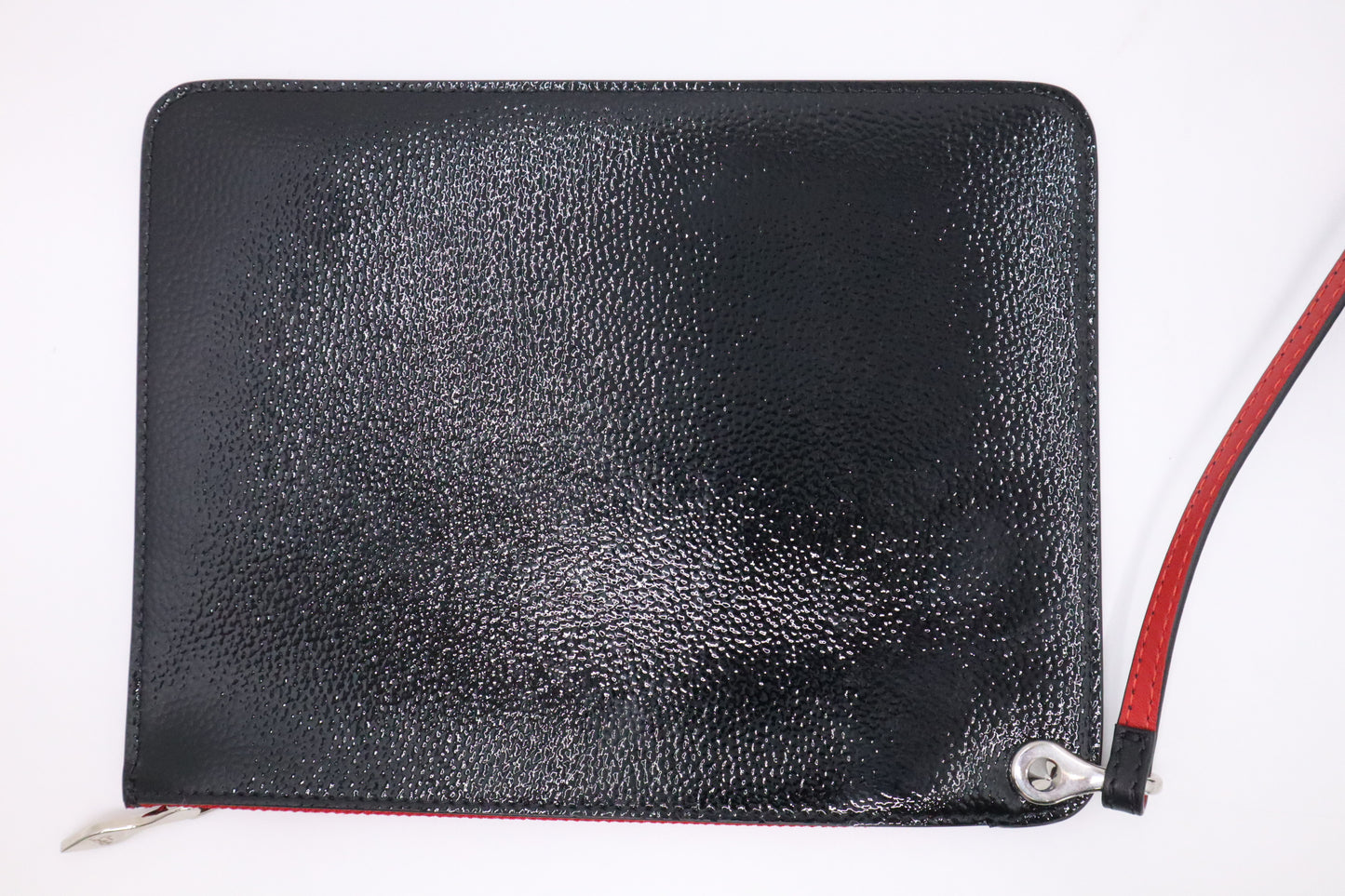 Louboutin Small Cabata in Black Textured Patent Leather