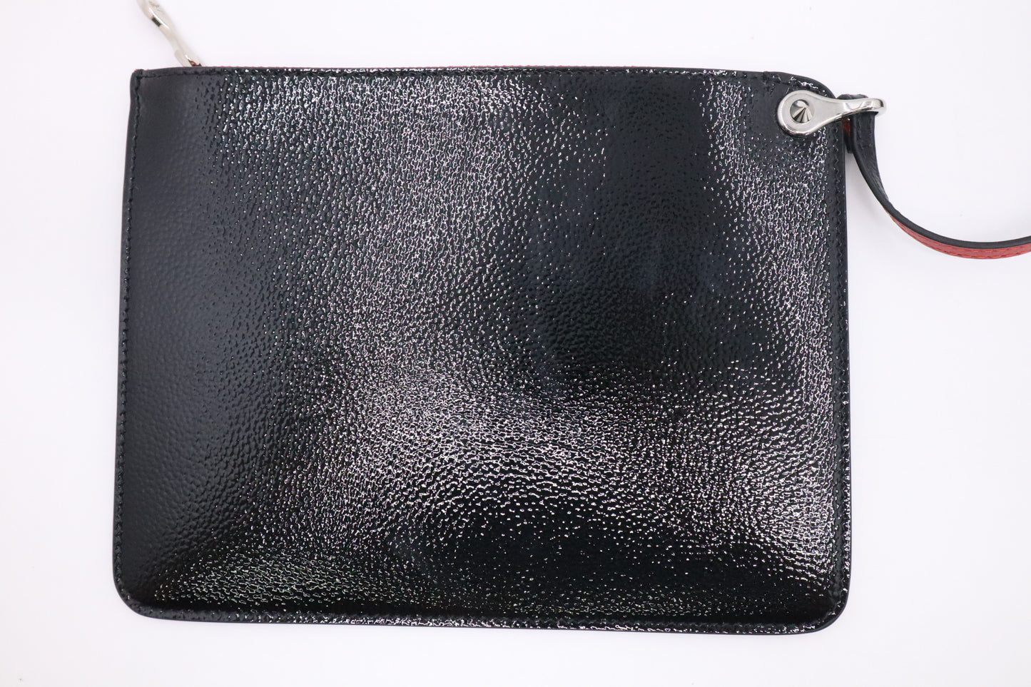 Louboutin Small Cabata in Black Textured Patent Leather
