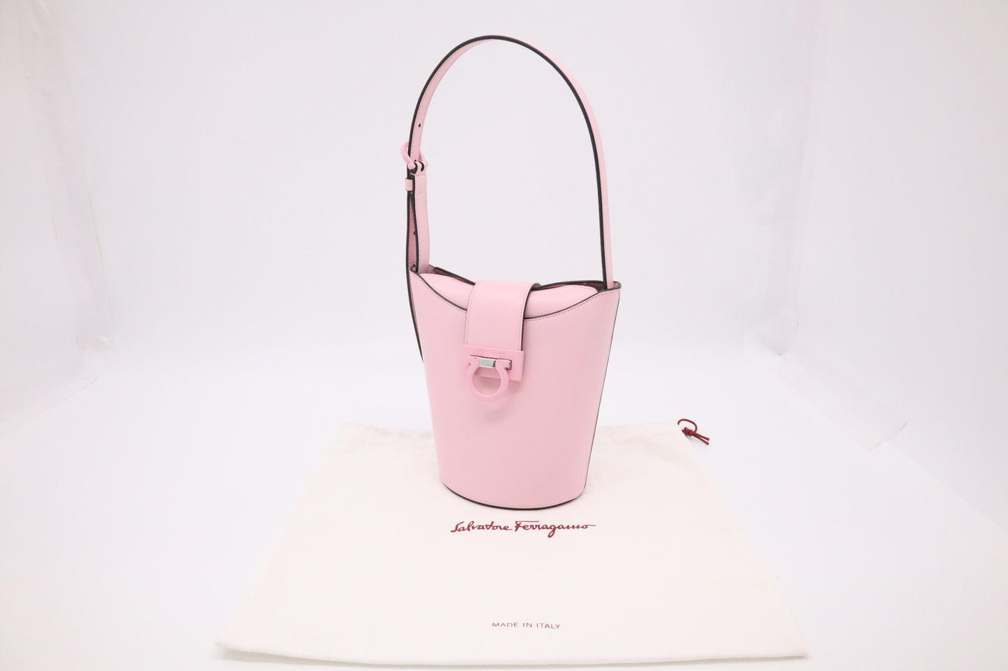 Ferragamo Small Trifolio Handbag in Pink Leather