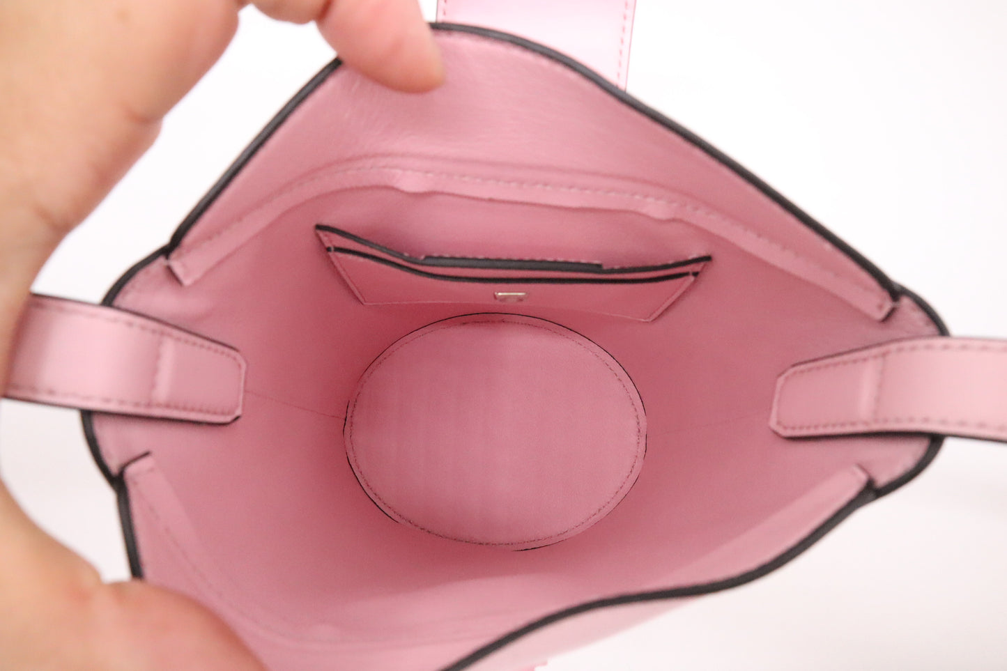 Ferragamo Small Trifolio Handbag in Pink Leather