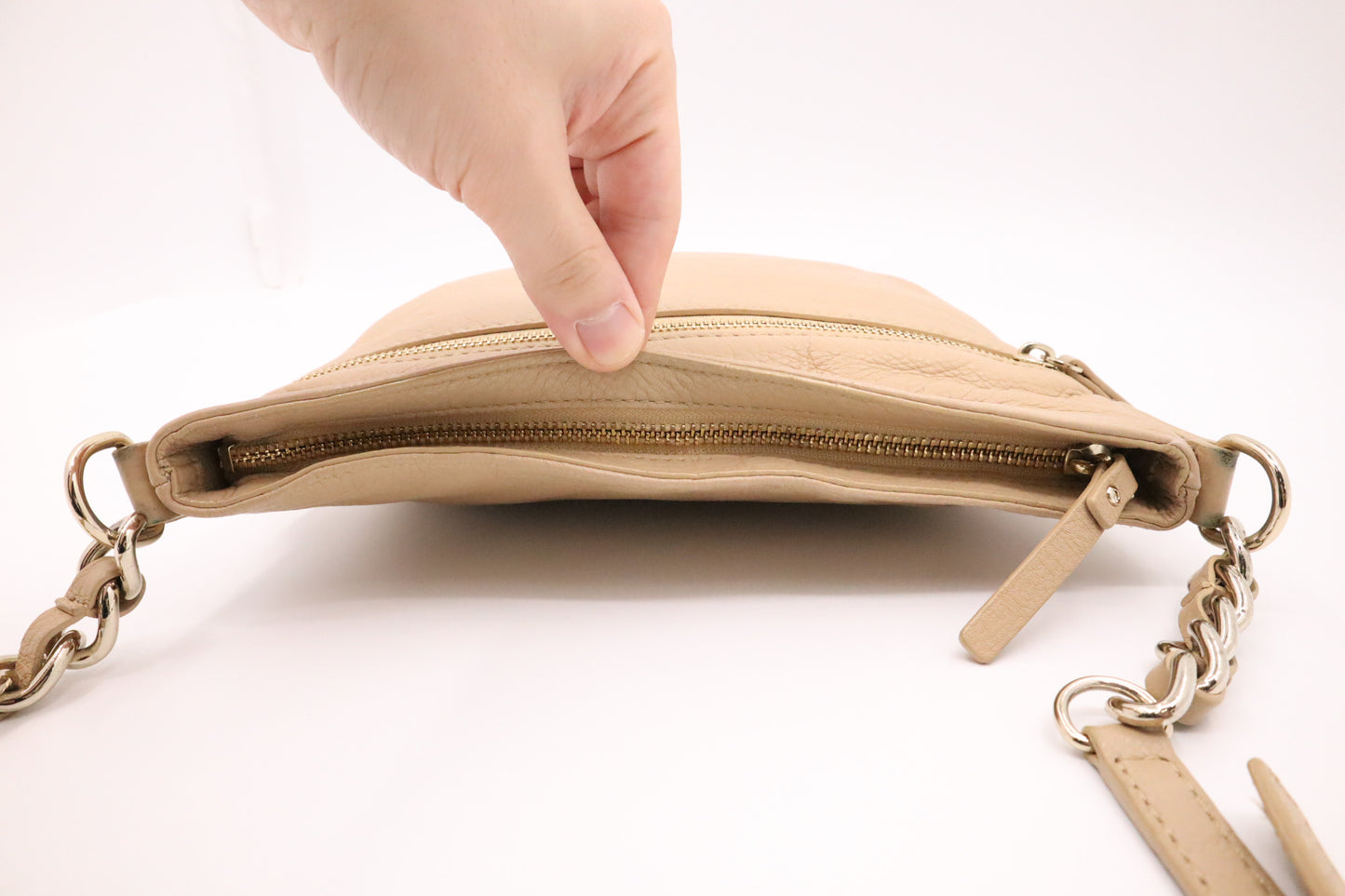 Kate Spade Cobble Hill Ellen Crossbody in Beige Leather
