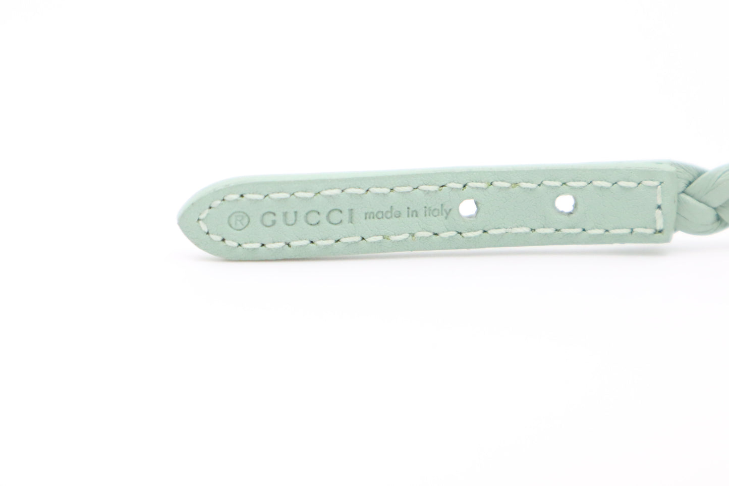 Gucci Braided Bracelet in Turquoise Leather