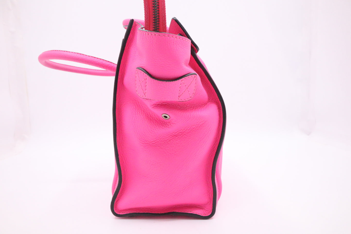 Celine Micro Luggage in Pink Drummed Leather