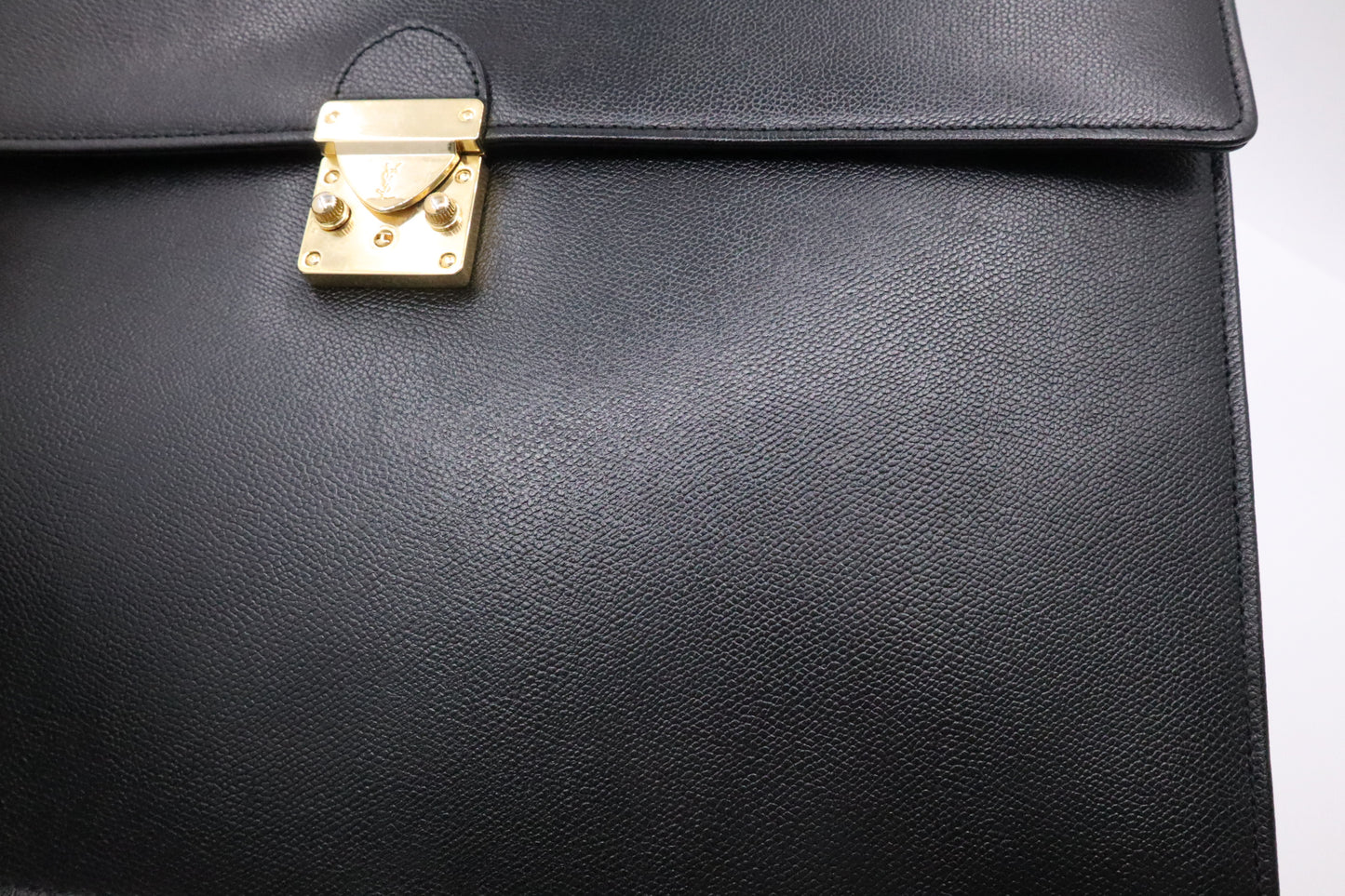 YSL Saint Laurent Briefcase in Black Leather