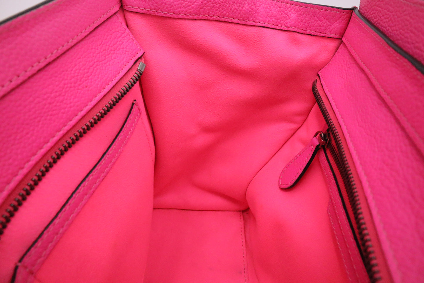 Celine Micro Luggage in Pink Drummed Leather