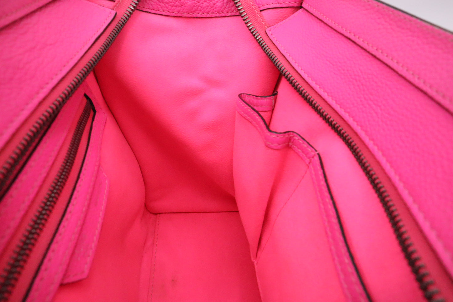 Celine Micro Luggage in Pink Drummed Leather
