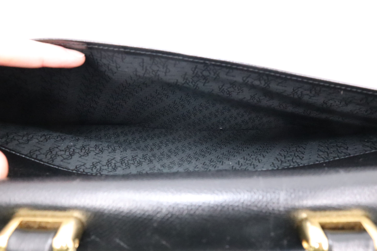 YSL Saint Laurent Briefcase in Black Leather