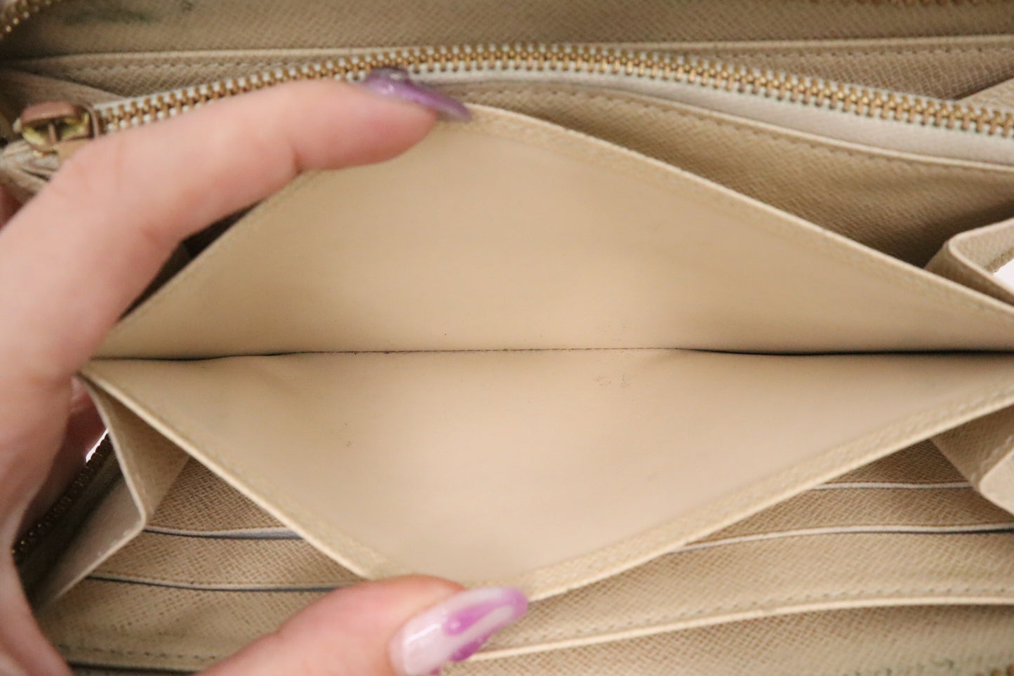 Louis Vuitton Long Zippy Wallet in Damier Azur Canvas