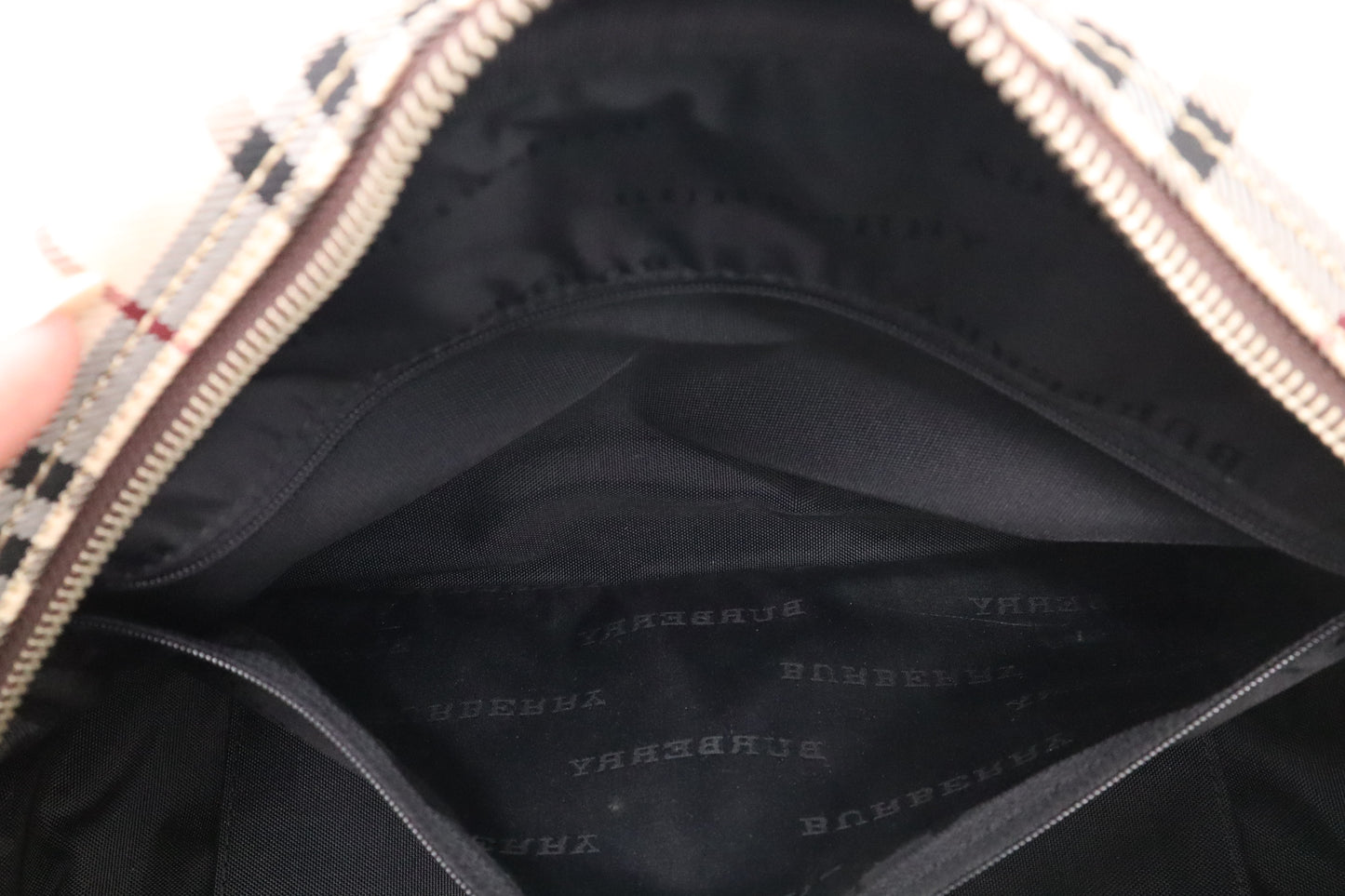 Burberry Boston Bag in Nova Check Canvas