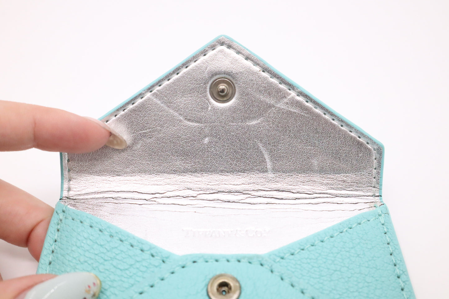 Tiffany & Co. Envelope Card Case in Tiffany Blue Leather