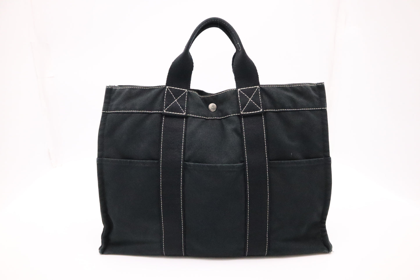 Hermes Fourre Tout MM in Black Canvas