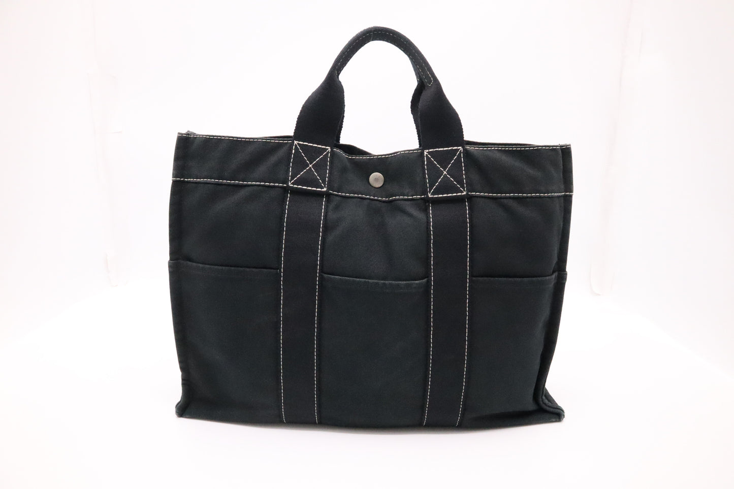 Hermes Fourre Tout MM in Black Canvas