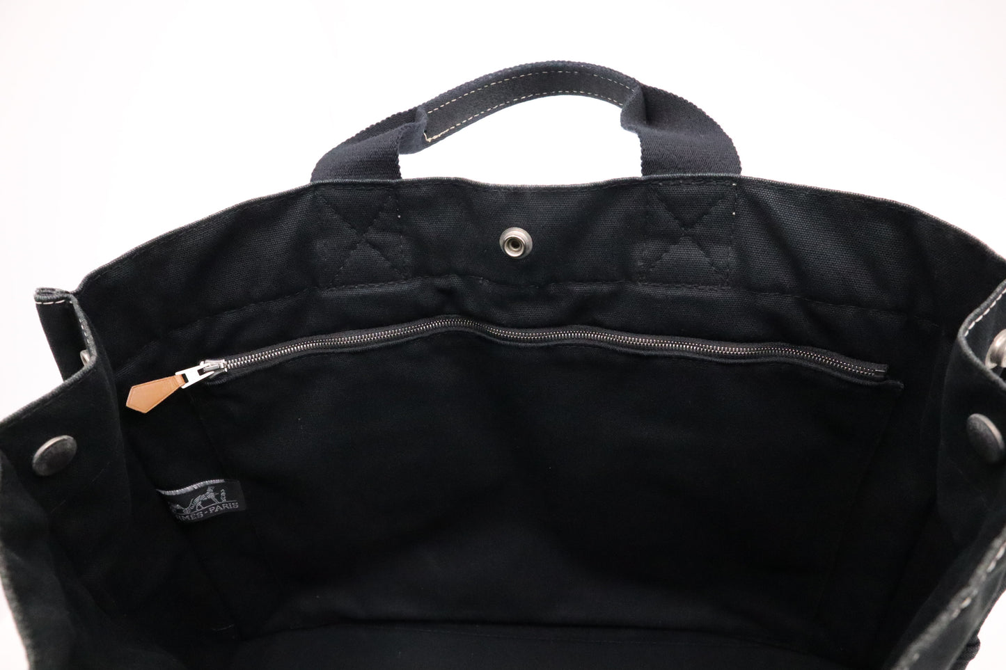 Hermes Fourre Tout MM in Black Canvas