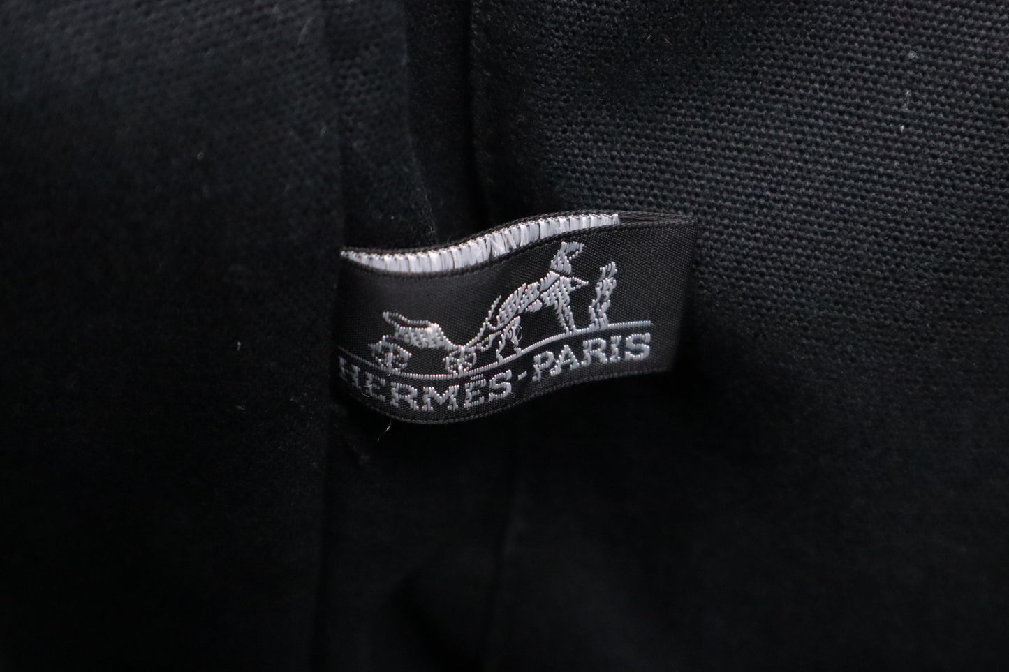 Hermes Fourre Tout MM in Black Canvas