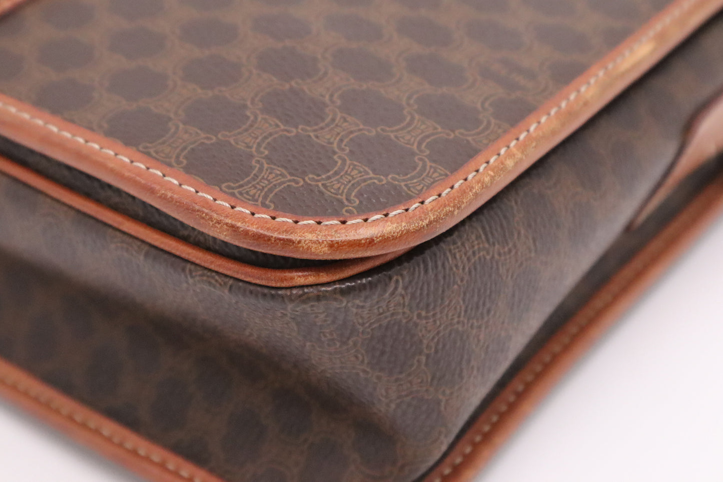 Celine Crossbody Bag in Brown Macadam Canvas