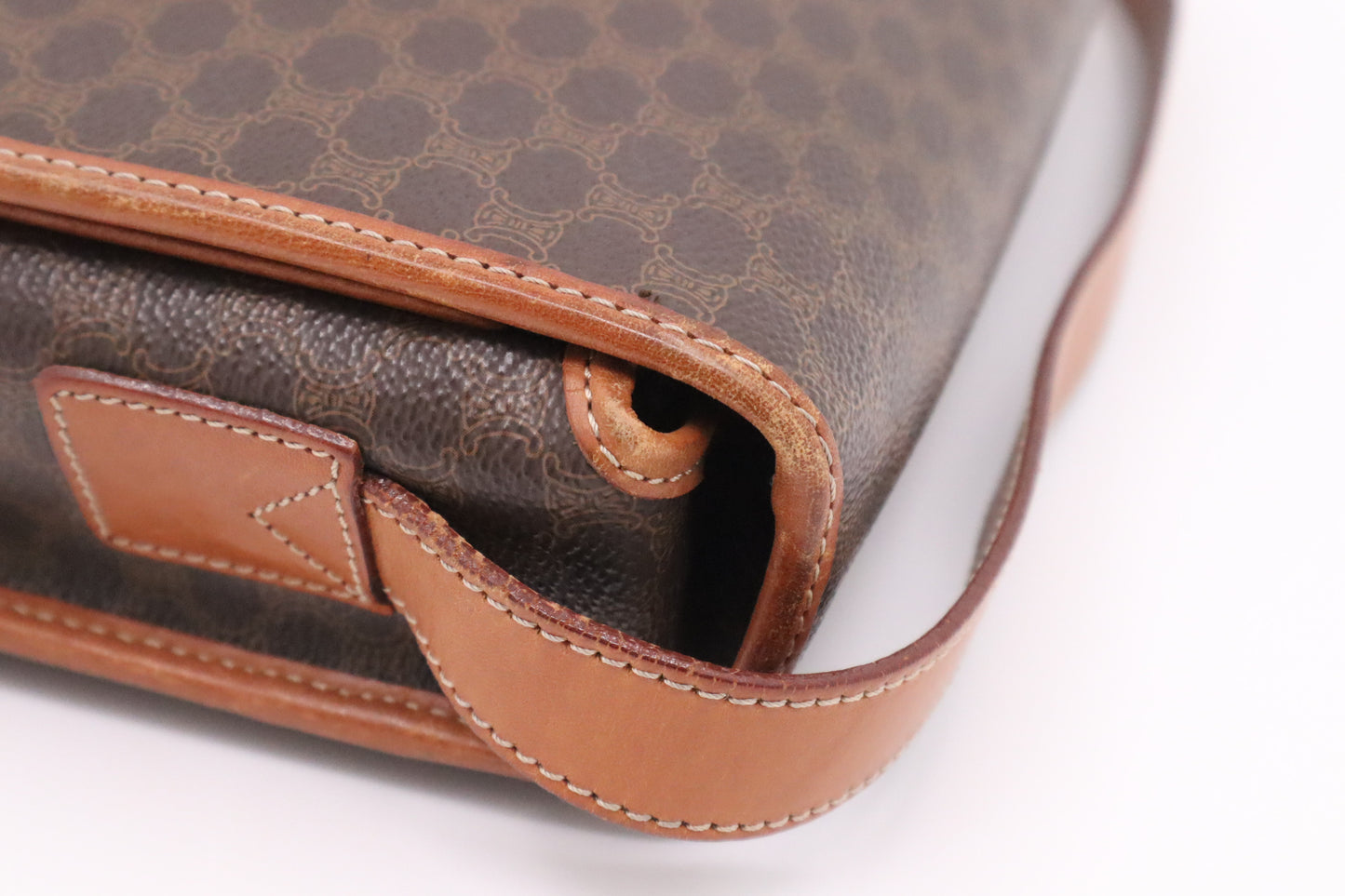 Celine Crossbody Bag in Brown Macadam Canvas