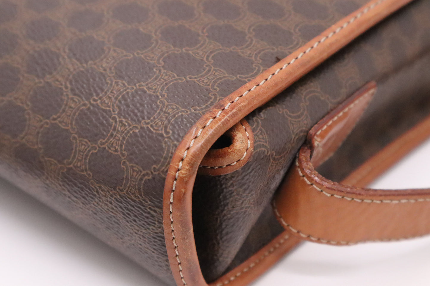 Celine Crossbody Bag in Brown Macadam Canvas