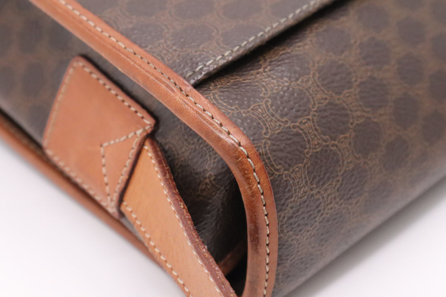 Celine Crossbody Bag in Brown Macadam Canvas