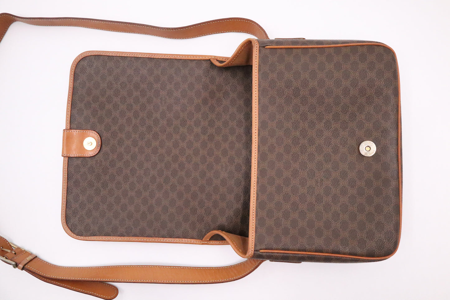 Celine Crossbody Bag in Brown Macadam Canvas